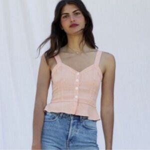 NWT Rouje Rita top in pink polka dot size 36